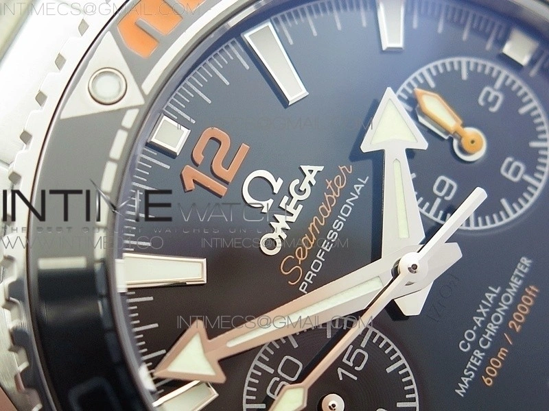 Planet Ocean Master Chronometer Chrono SS V2 OM 1:1 Best Edition Black Dial on SS Bracelet A9900