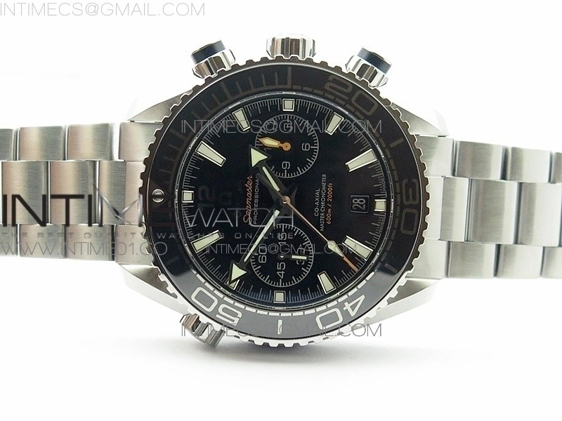 Planet Ocean Master Chronometer Chrono V2 SS OM 1:1 Best Edition Black Dial on SS Bracelet A9900