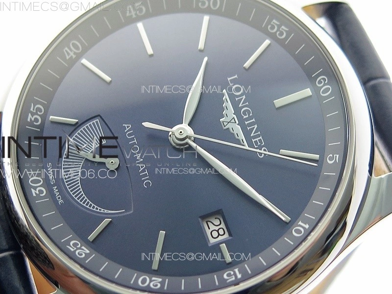 Master Power Reserve SS APSF 1:1 Best Edition Blue Dial on Blue Leather Strap AL602