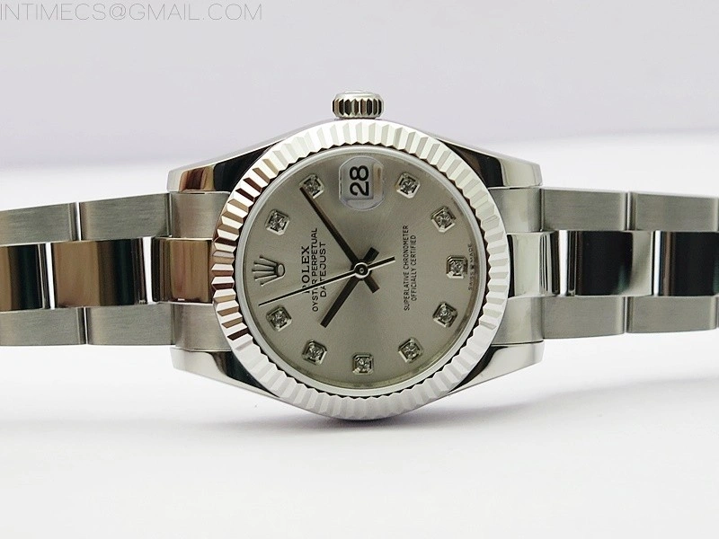 Datejust 31mm 278273 SS BP Best Edition Silver Crystals Markers Dial on Oyster Bracelet