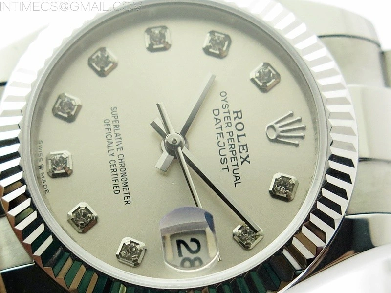Datejust 31mm 278273 SS BP Best Edition Silver Crystals Markers Dial on Oyster Bracelet