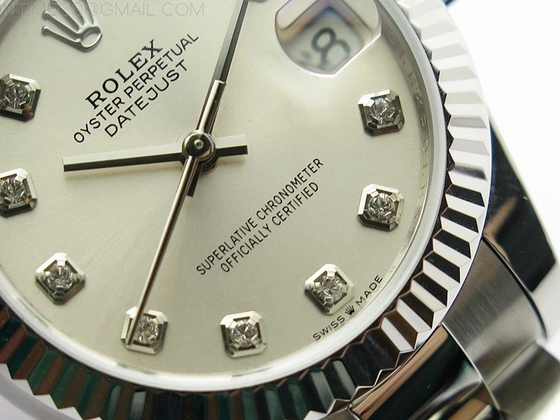 Datejust 31mm 278273 SS BP Best Edition Silver Crystals Markers Dial on Oyster Bracelet
