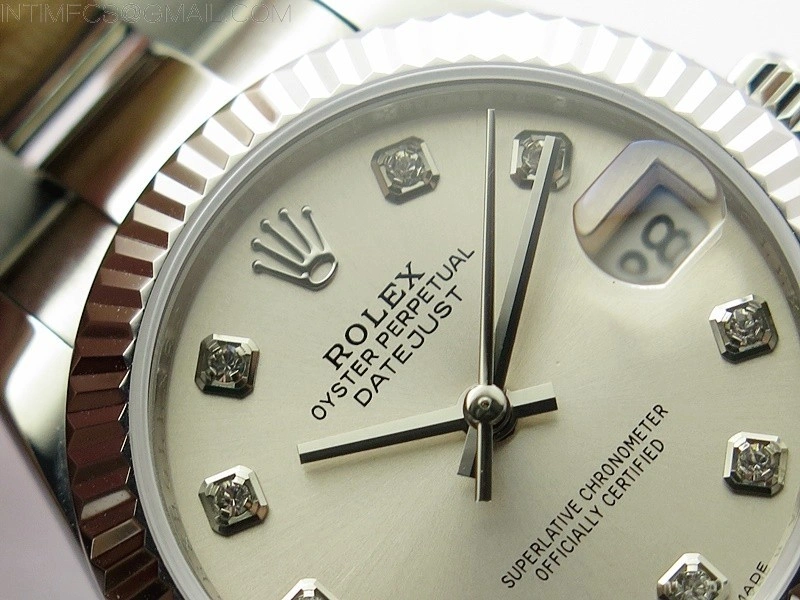 Datejust 31mm 278273 SS BP Best Edition Silver Crystals Markers Dial on Oyster Bracelet