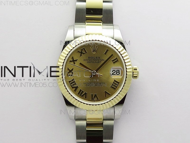 Datejust 31mm 278273 SS YG BP Best Edition YG Roman Markers Dial on SS YG Oyster Bracelet