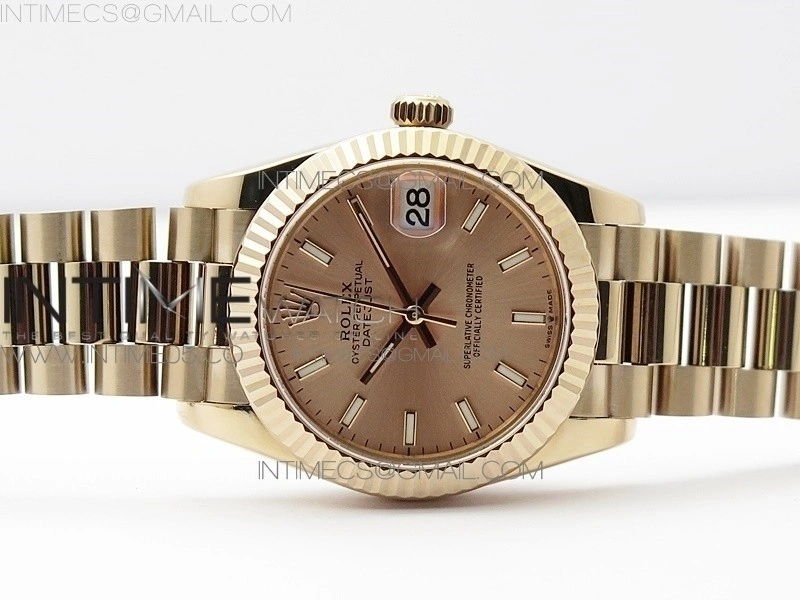 Datejust 31mm 278275 RG BP Best Edition RG Sticks Markers Dial on RG President Bracelet