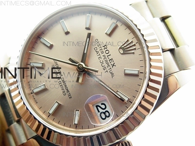 Datejust 31mm 278275 RG BP Best Edition RG Sticks Markers Dial on RG President Bracelet