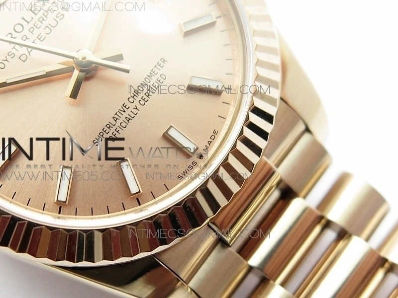 Datejust 31mm 278275 RG BP Best Edition RG Sticks Markers Dial on RG President Bracelet