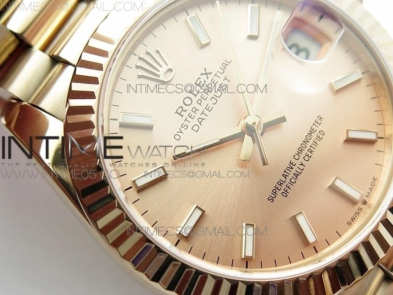 Datejust 31mm 278275 RG BP Best Edition RG Sticks Markers Dial on RG President Bracelet