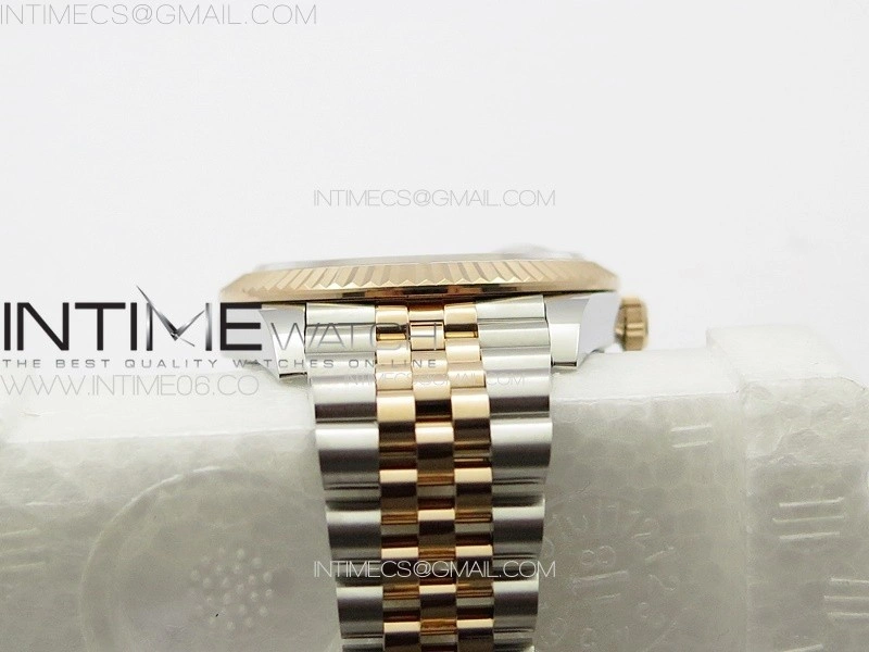 DateJust 41 126334 SS RG GMF 1:1 Best Edition Silver Fluted Dial on SS RG Jubilee Bracelet