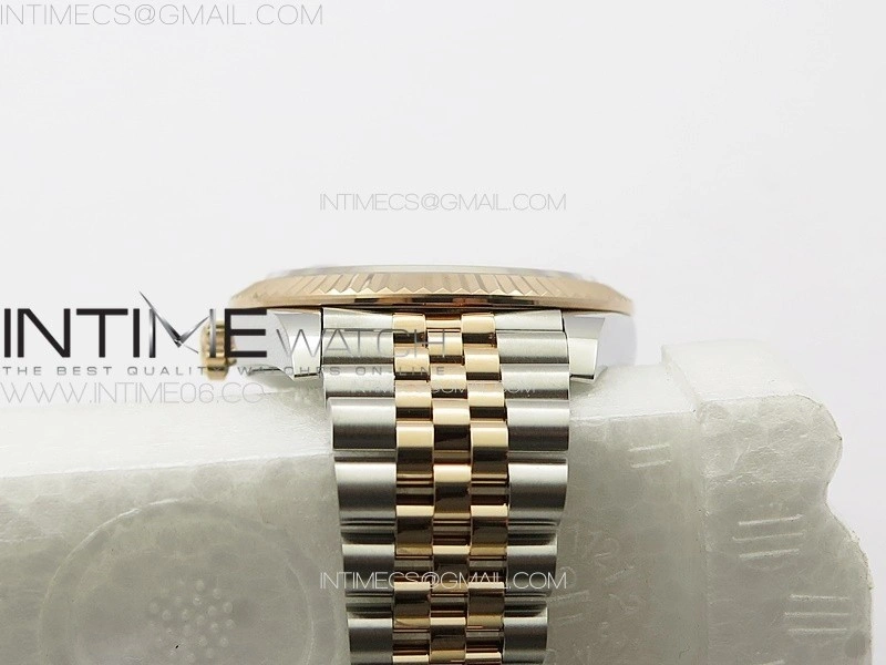 DateJust 41 126334 SS RG GMF 1:1 Best Edition Silver Fluted Dial on SS RG Jubilee Bracelet