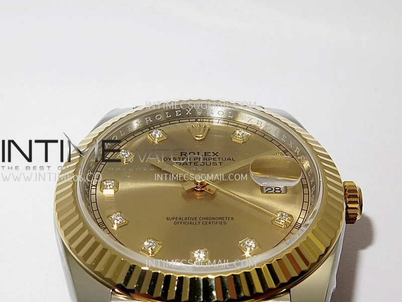 DateJust 41mm 126331 904 SS YG VF 1:1 Gold Dial Diamond Marker On Jubilee Bracelet DD3235
