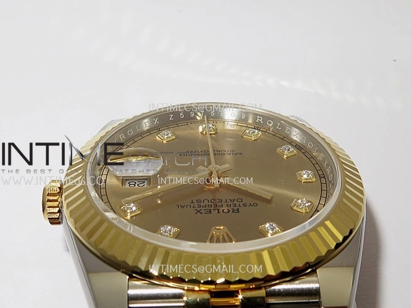 DateJust 41mm 126331 904 SS YG VF 1:1 Gold Dial Diamond Marker On Jubilee Bracelet DD3235
