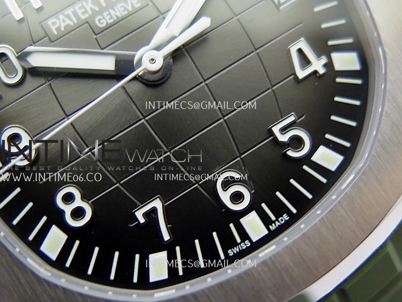 Aquanaut 5167 SS DDF 1:1 Best Edition Black Dial On Green Rubber Strap Super Clone DD324