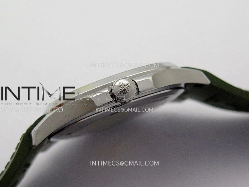 Aquanaut 5167 SS DDF 1:1 Best Edition Black Dial On Green Rubber Strap Super Clone DD324