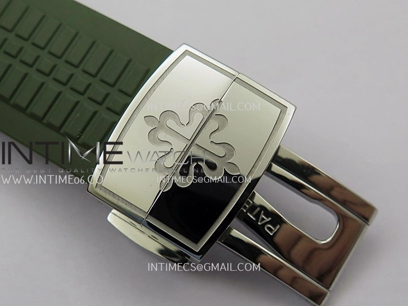 Aquanaut 5167 SS DDF 1:1 Best Edition Black Dial On Green Rubber Strap Super Clone DD324