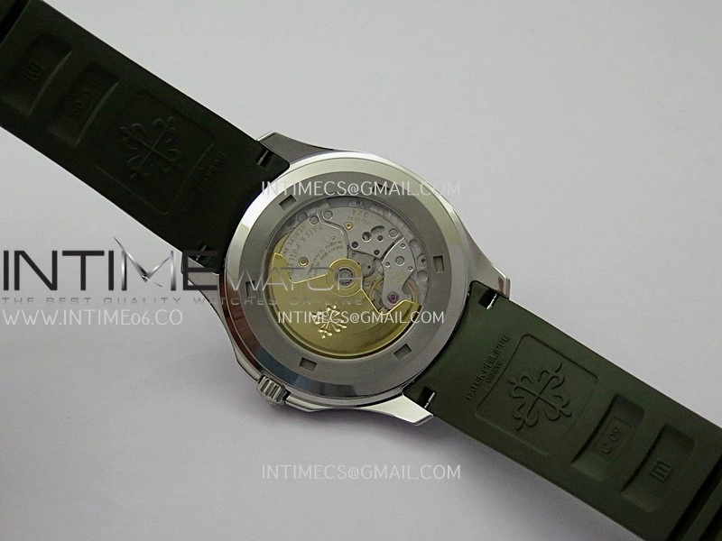 Aquanaut 5167 SS DDF 1:1 Best Edition Black Dial On Green Rubber Strap Super Clone DD324
