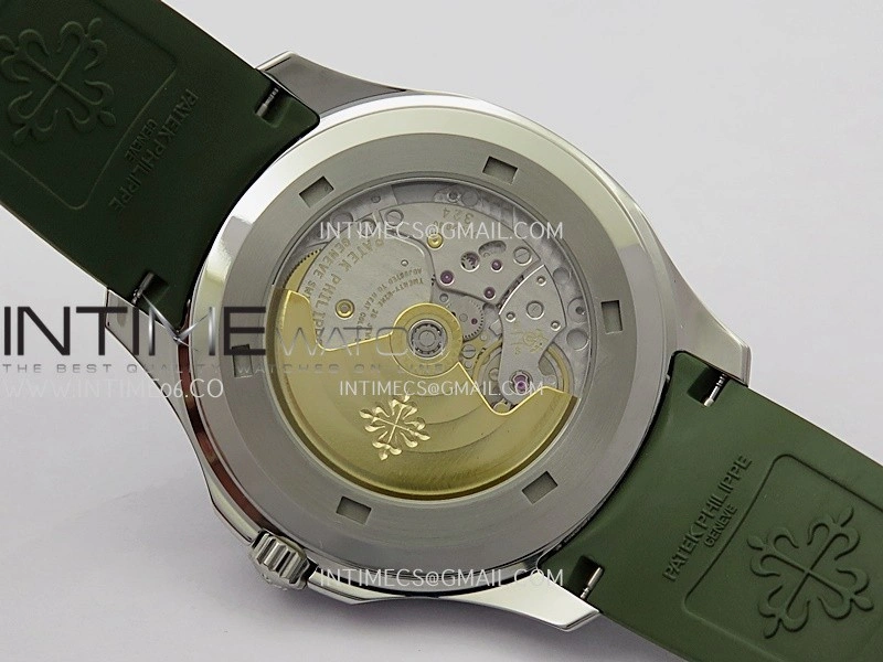 Aquanaut 5167 SS DDF 1:1 Best Edition Black Dial On Green Rubber Strap Super Clone DD324