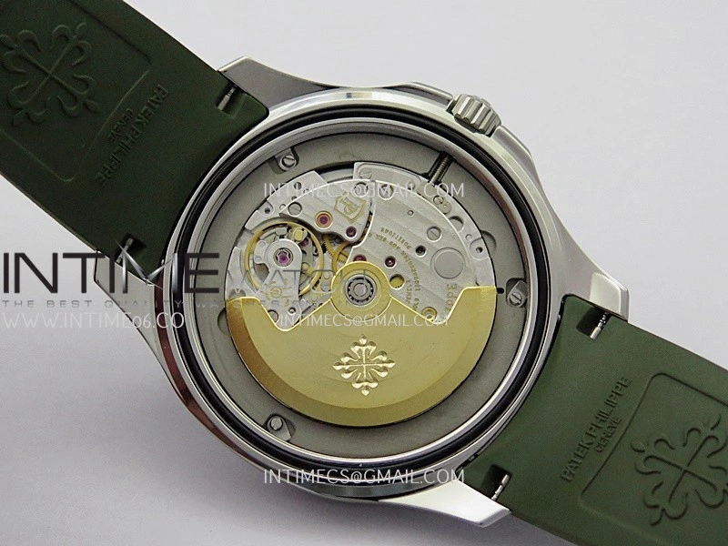 Aquanaut 5167 SS DDF 1:1 Best Edition Black Dial On Green Rubber Strap Super Clone DD324