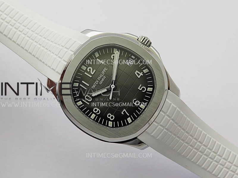 Aquanaut 5167 SS DDF 1:1 Best Edition Black Dial On White Rubber Strap Super Clone DD324