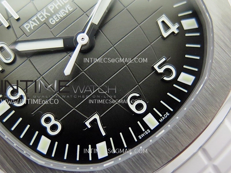 Aquanaut 5167 SS DDF 1:1 Best Edition Black Dial On White Rubber Strap Super Clone DD324