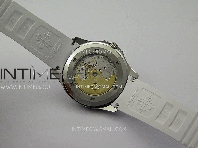 Aquanaut 5167 SS DDF 1:1 Best Edition Black Dial On White Rubber Strap Super Clone DD324