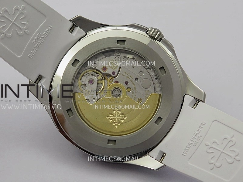 Aquanaut 5167 SS DDF 1:1 Best Edition Black Dial On White Rubber Strap Super Clone DD324