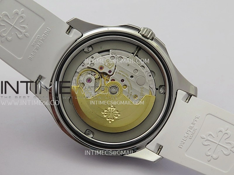 Aquanaut 5167 SS DDF 1:1 Best Edition Black Dial On White Rubber Strap Super Clone DD324