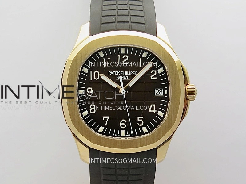 Aquanaut 5167R RG 3KF Best Edition Brown Dial on Brown Rubber Strap A324 Super Clone V2