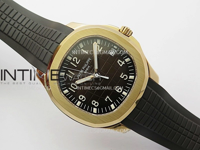 Aquanaut 5167R RG 3KF Best Edition Brown Dial on Brown Rubber Strap A324 Super Clone V2