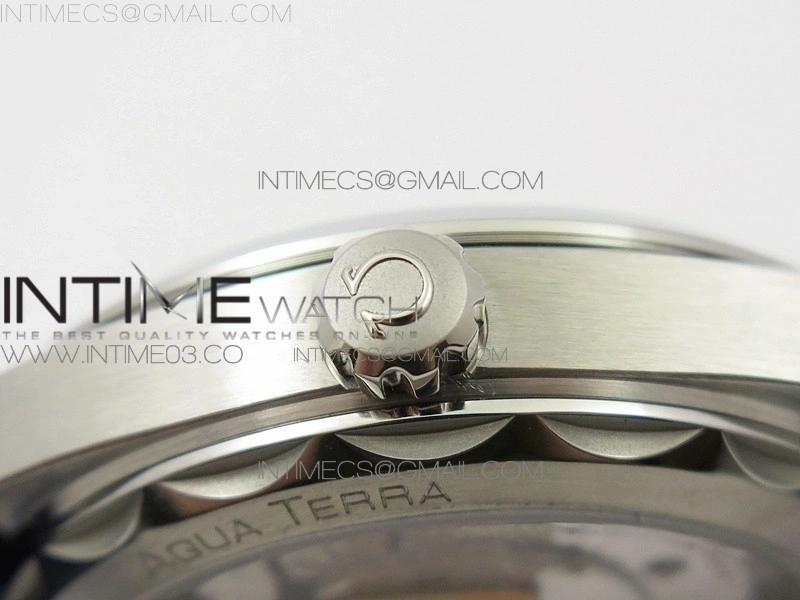 Aqua Terra 150M Master Chronometers VSF 1:1 Best Deep Blue Dial Silver Second Hand on Light Blue Rubber Strap A8900 Super Clone