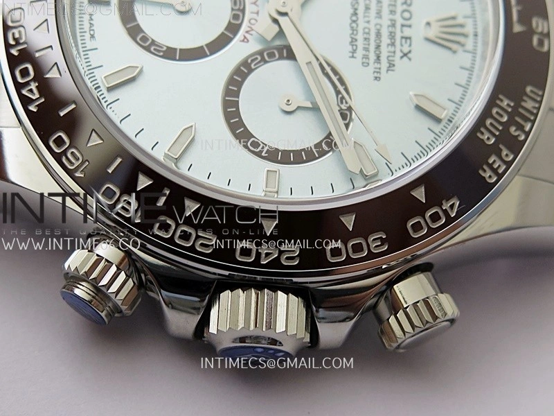 Daytona 126506 904L SS VSF 1:1 Best Edition Ice Blue Dial Stick Markers on 904L SS Bracelet Super Clone Asian 4131