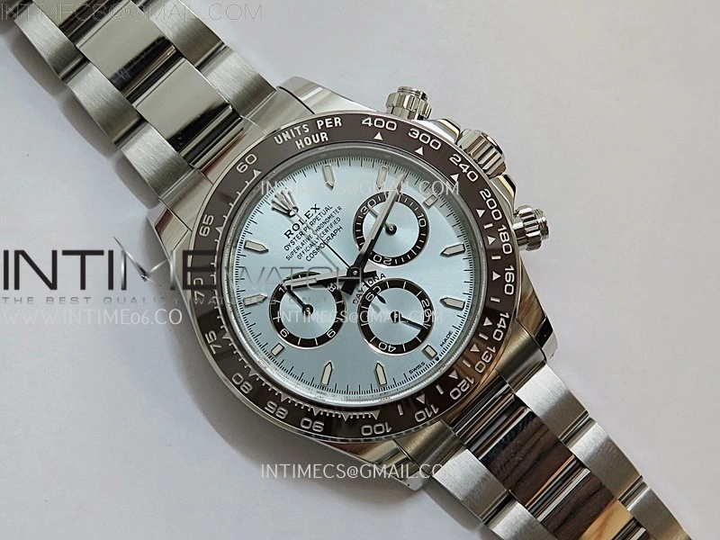 Daytona 126506 904L SS VSF 1:1 Best Edition Ice Blue Dial Stick Markers on 904L SS Bracelet Super Clone Asian 4131