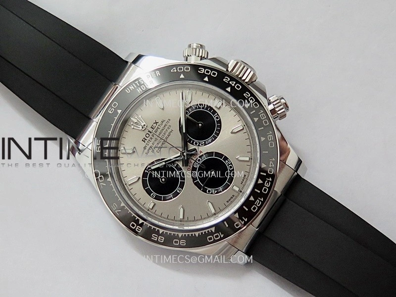 Daytona 126519 Gain Weight ARF 1:1 Best Edition SS Silver Dial Black Subdial Sticks Markers On Oysterflex Strap DD4131