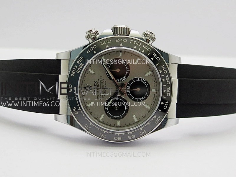 Daytona 126519 Gain Weight ARF 1:1 Best Edition SS Silver Dial Black Subdial Sticks Markers On Oysterflex Strap DD4131