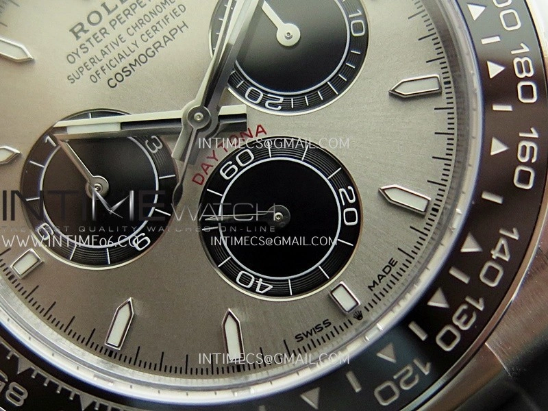Daytona 126519 Gain Weight ARF 1:1 Best Edition SS Silver Dial Black Subdial Sticks Markers On Oysterflex Strap DD4131