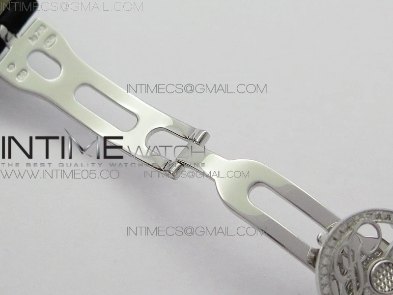 Reine de Naples 8928BB 33mm SS ZF 1:1 Best Edition White MOP Dial Roman Markers Diamonds Bezel on Black Fabric Strap A537