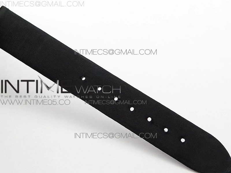 Reine de Naples 8928BB 33mm SS ZF 1:1 Best Edition White MOP Dial Roman Markers Diamonds Bezel on Black Fabric Strap A537