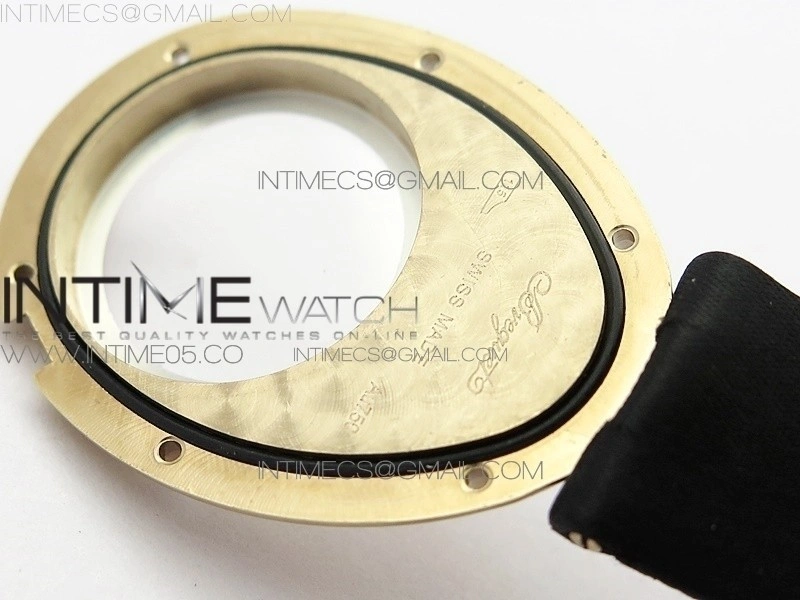 Reine de Naples 8928BB 33mm RG ZF 1:1 Best Edition White MOP Dial Roman Markers Diamonds Bezel on Black Fabric Strap A537