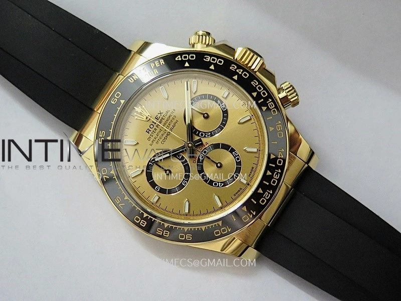 Daytona 126518 Gain Weight ARF 1:1 Best Edition YG Gold Dial Gold Black Subdial Stick Marker On Oysterflex Strap DD4131