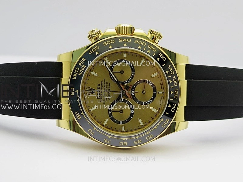 Daytona 126518 Gain Weight ARF 1:1 Best Edition YG Gold Dial Gold Black Subdial Stick Marker On Oysterflex Strap DD4131