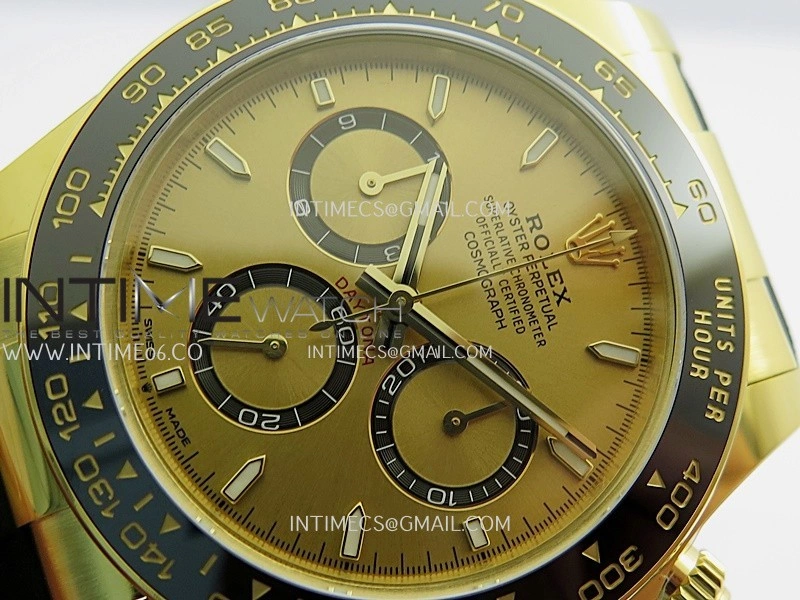 Daytona 126518 Gain Weight ARF 1:1 Best Edition YG Gold Dial Gold Black Subdial Stick Marker On Oysterflex Strap DD4131