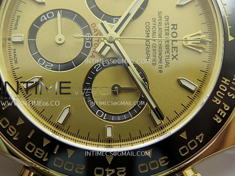 Daytona 126518 Gain Weight ARF 1:1 Best Edition YG Gold Dial Gold Black Subdial Stick Marker On Oysterflex Strap DD4131