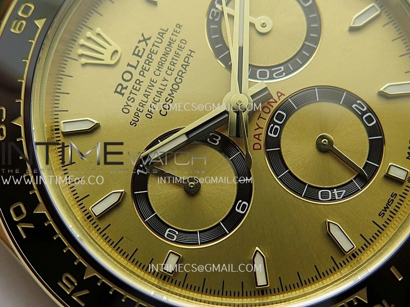 Daytona 126518 Gain Weight ARF 1:1 Best Edition YG Gold Dial Gold Black Subdial Stick Marker On Oysterflex Strap DD4131