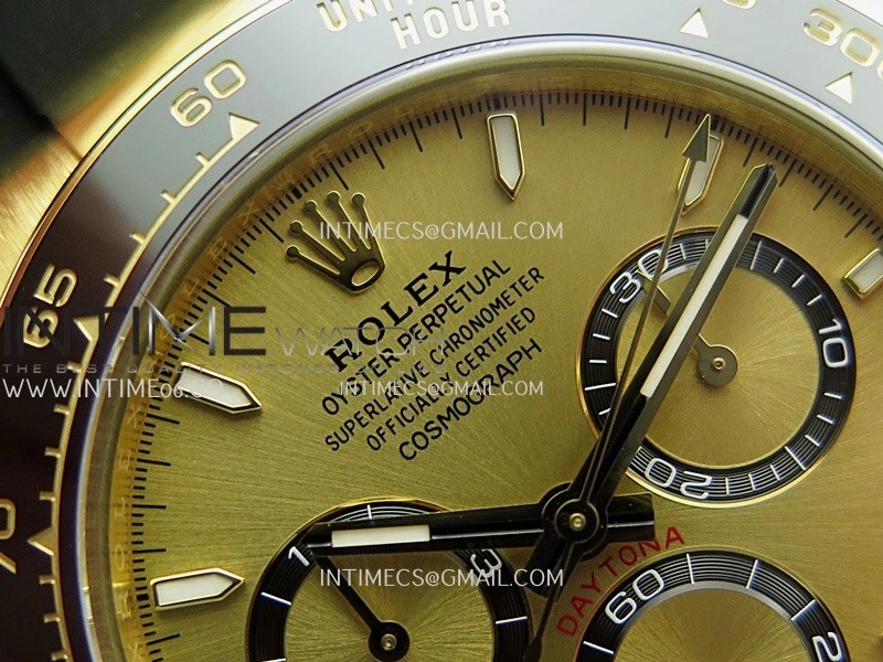 Daytona 126518 Gain Weight ARF 1:1 Best Edition YG Gold Dial Gold Black Subdial Stick Marker On Oysterflex Strap DD4131