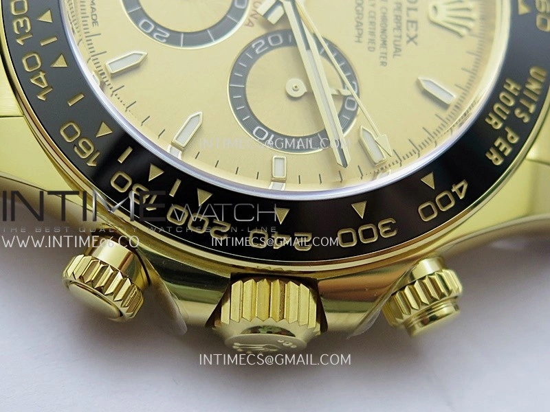 Daytona 126518 Gain Weight ARF 1:1 Best Edition YG Gold Dial Gold Black Subdial Stick Marker On Oysterflex Strap DD4131