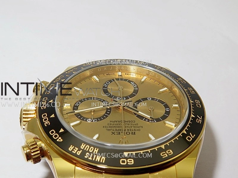 Daytona 126518 Gain Weight ARF 1:1 Best Edition YG Gold Dial Gold Black Subdial Stick Marker On Oysterflex Strap DD4131