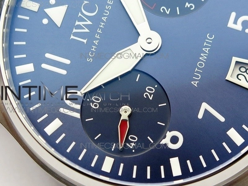 Big Pilot IW501008 Real PR SS AZF 1:1 Best Edition Blue Dial on Blue Leather Strap A51111