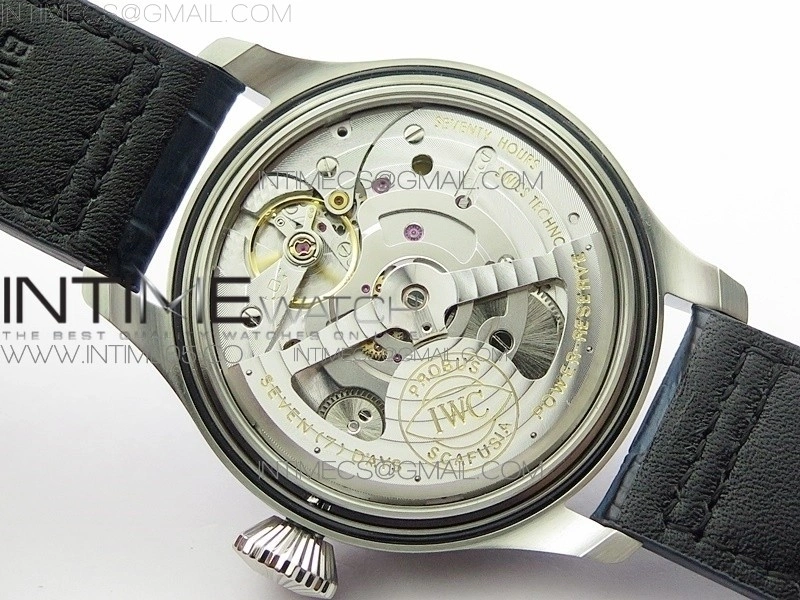 Big Pilot IW501008 Real PR SS AZF 1:1 Best Edition Blue Dial on Blue Leather Strap A51111