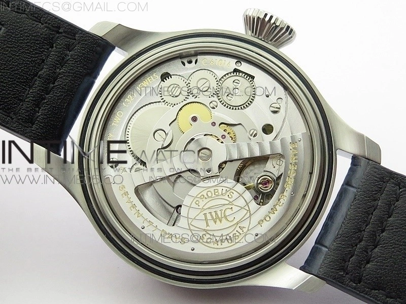 Big Pilot IW501008 Real PR SS AZF 1:1 Best Edition Blue Dial on Blue Leather Strap A51111