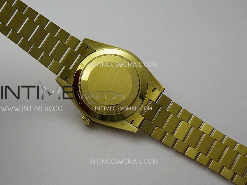 Day Date 228238 40mm Gain Weight QF 1:1 Best Edition Black Dial T Diamond Marker On YG President Bracelet SH3255